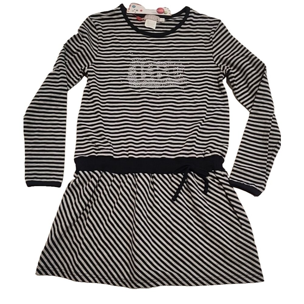 new BOBOLI Spain size 12 Big Girls Long sleeve Skirt Dress knit cotton stretch